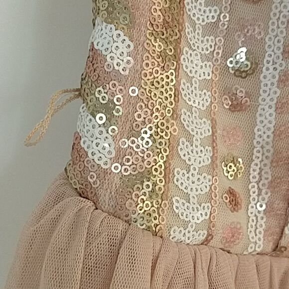 Y2K Vintage Teeze Me Formal Dress – Size 3 – Beaded Goddess Babydoll Style - Picture 3 of 6